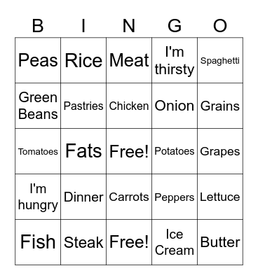 Spanish Bingo Card