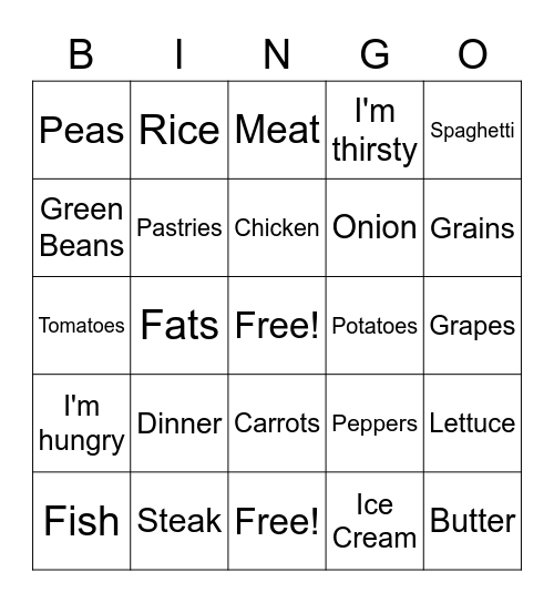 Spanish Bingo Card
