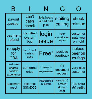 CS Bingo 1 Bingo Card