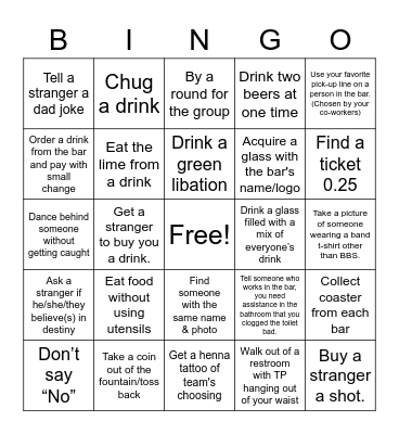 AC Pub Crawl Bingo Card