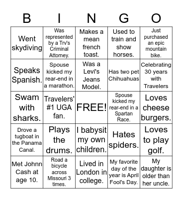 Guess Who Bingo Card