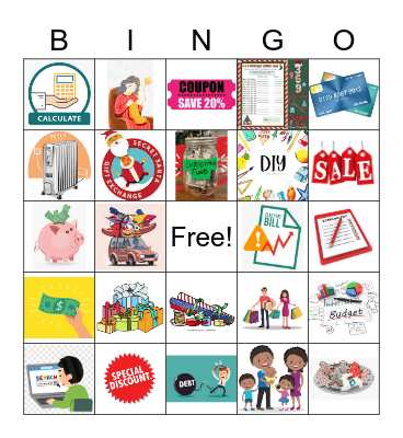 Debt Free Holiday Bingo Card