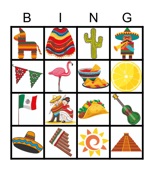 Mexicaanse Bingo Card