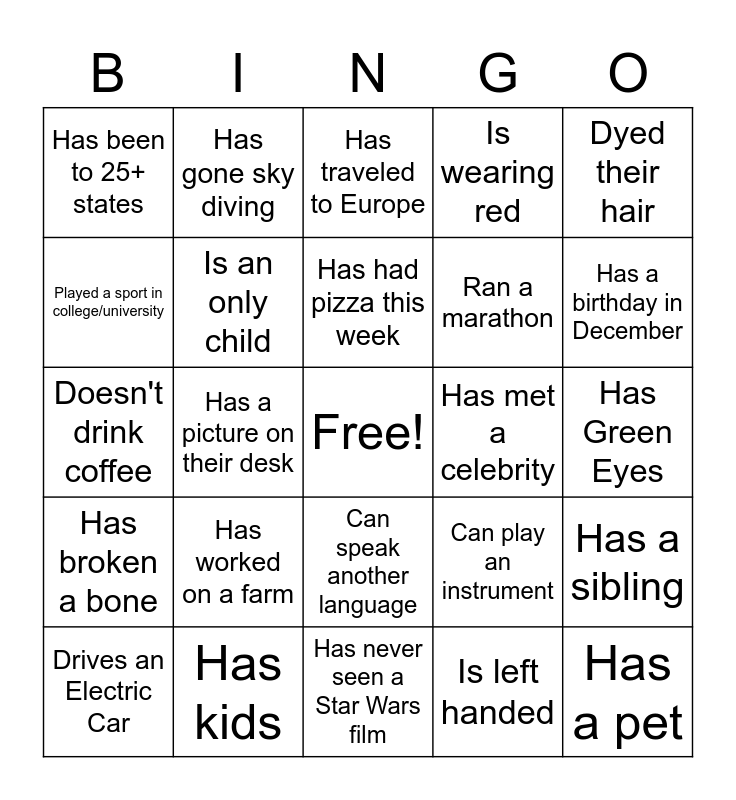 PM Sync Year End Bingo Card