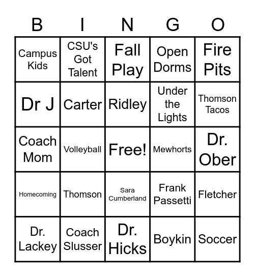 Thanksgiving Bingo Card