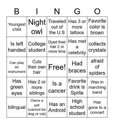 Icebreaker BINGO Card