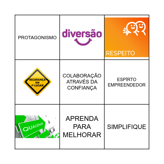 BINGÃO DO RECONHECIMENTO Bingo Card