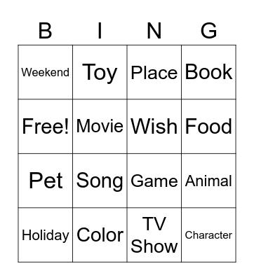 Social Bingo Card