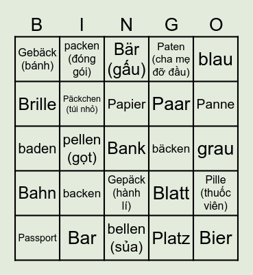 K11 - Minimalpaare B und P Bingo Card