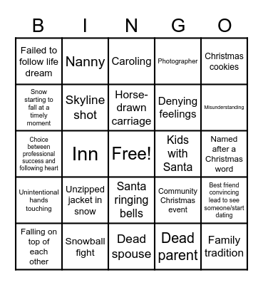 Hallmark Movie Bingo🎄 Bingo Card