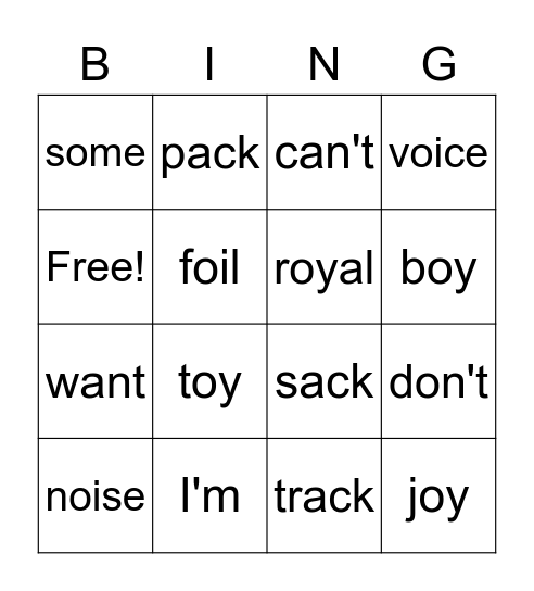 b Bingo Card