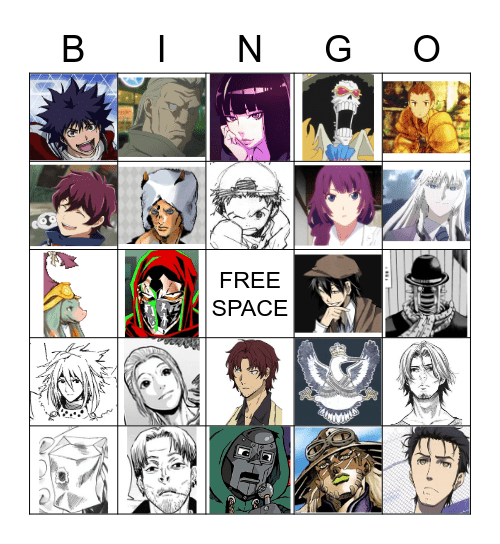 Favorite Character Bingo Card