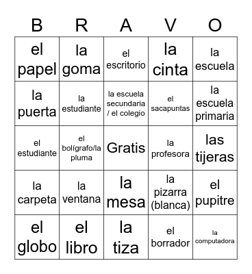 Los objetos de la clase Bingo Card