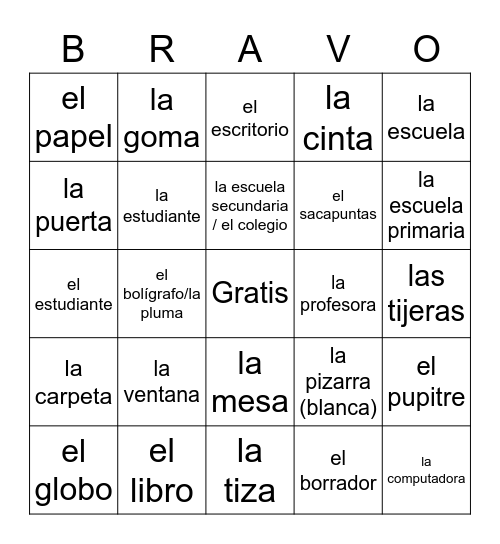 Los objetos de la clase Bingo Card