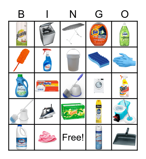 Cleaning Supplies Bingo Card
