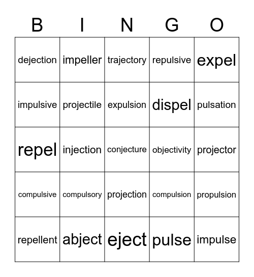 test Bingo Card