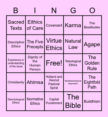 Unit 3 Topic 1 Bingo! Bingo Card
