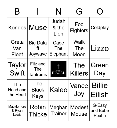 NUMBER ONES Bingo Card
