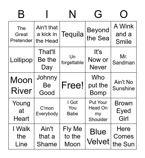 WALES SENIOR CENTER SINGO Bingo Card