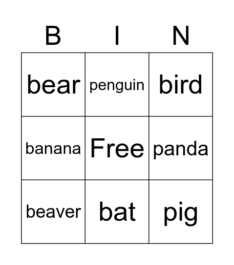 Untitled Bing Bingo Card