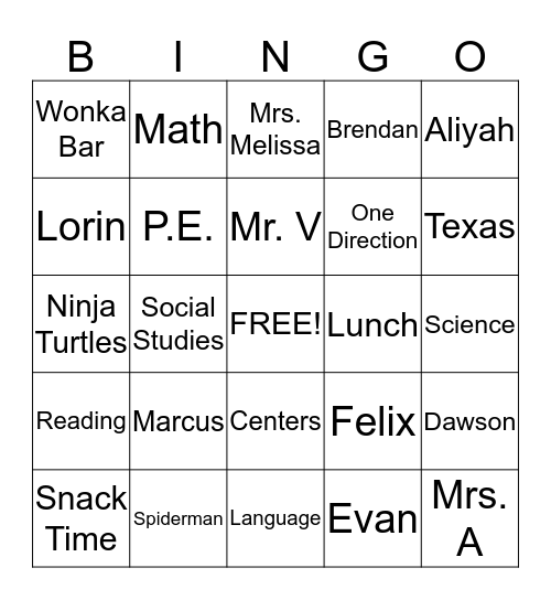 So long Dawson :) Bingo Card