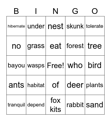G1 U2 W3 The Best Spot Bingo Card