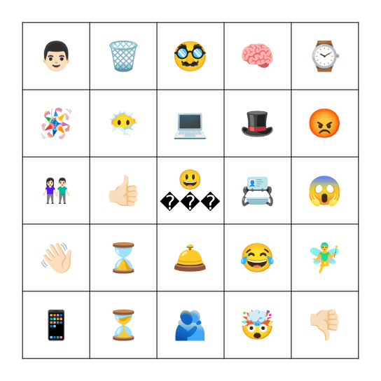 Bingo de emojis Bingo Card