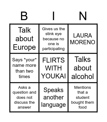 BS1 Bingo Card