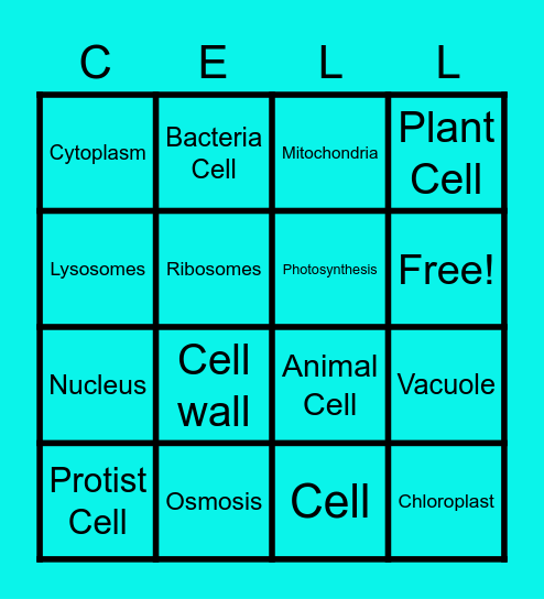 Cells Bingo Card