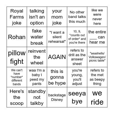 CHAMPIONSHIPS WEEK!!!!! Bingo Card