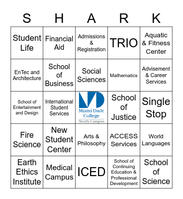 MDC North Campus Open House Bingo Card