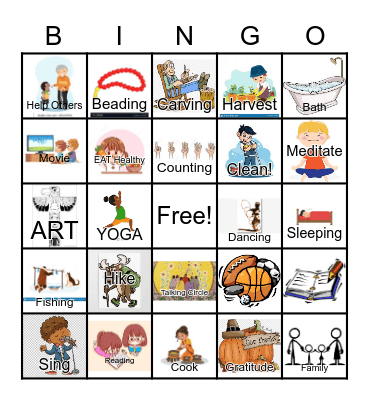 Coping Skills Bingo Card