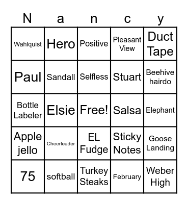 Happy Birthday Bingo Card