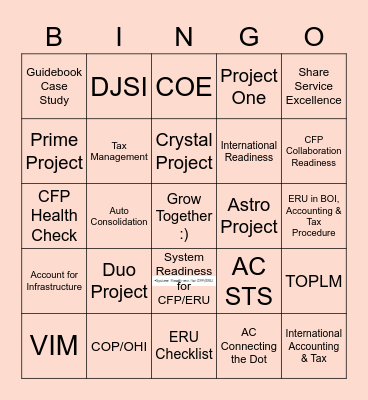 Financial Instruments : Presentation Bingo Card