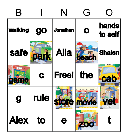 GK U3 W1 Bingo Card