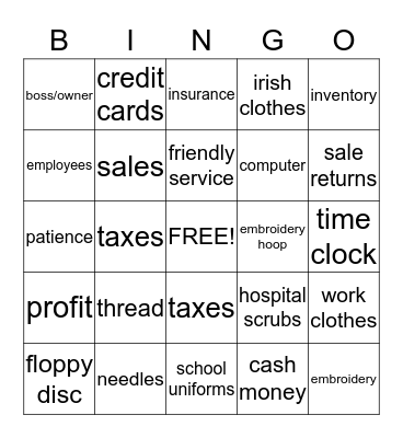 BUSINESS BINGO Card