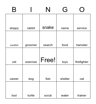 November 8-12 Bingo Card