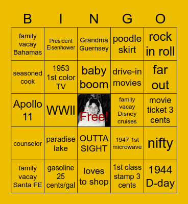HAPPY 80TH BIRTHDAY Bingo Card
