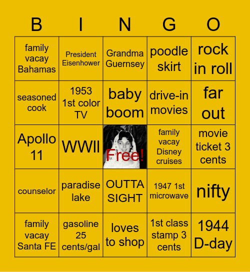 HAPPY 80TH BIRTHDAY Bingo Card