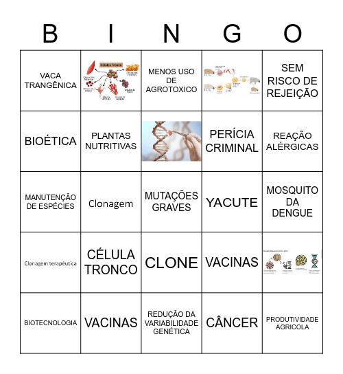 BIOTECNOLOGIA Bingo Card