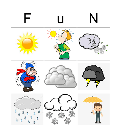 Weather Bingo Card