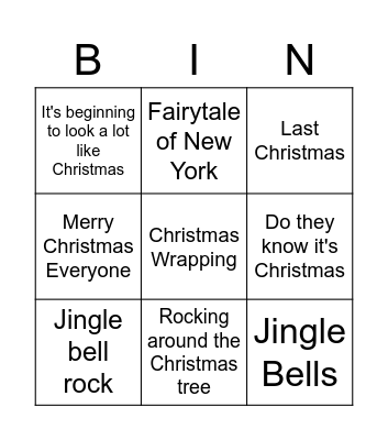 Christmas Bingo Card