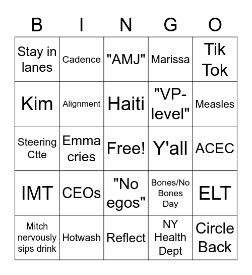 FAB BINGO! Bingo Card