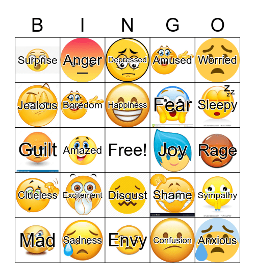 Social Emotional Bingo Card