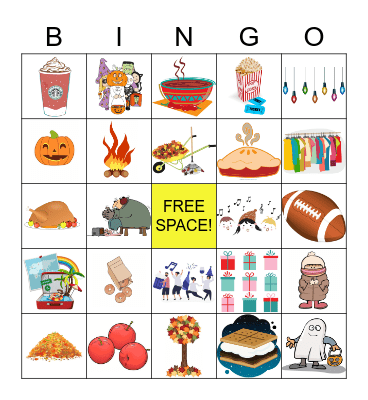 Fall Activities Bingo Card