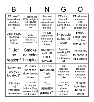 Tech Support 4 Bingo Card
