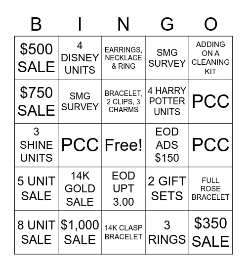 DECEMBER BINGO Card