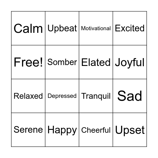 Emoji Bingo Card