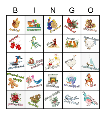 Winter Laboratory Bingo Card