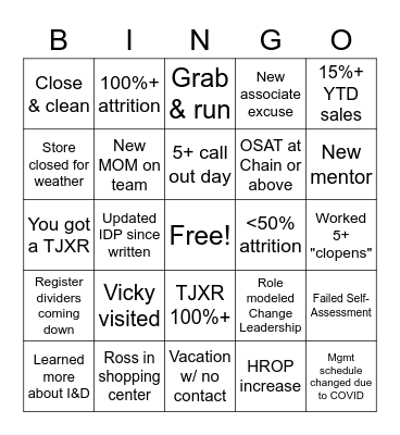 2021 HRA Bingo Card